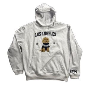 Fourteen Twelve Dog Hoodie Womens Medium NWOT Los Angeles Graphic Pullover